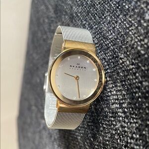 Skagen Gold and Silver Watch Mesh